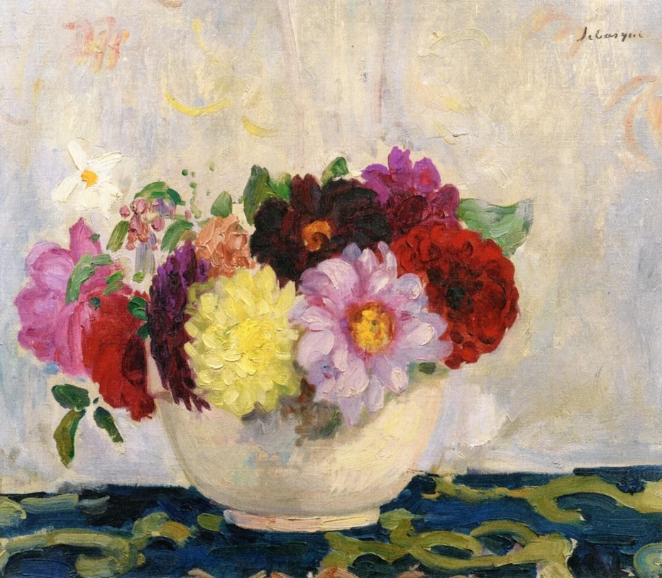 Vaso con dalia